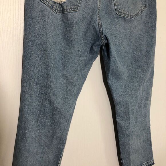 Gap Jeans Womens 10 R Cheeky Straight High Rise Light Wash Distressed Raw Hem - Picture 10 of 14